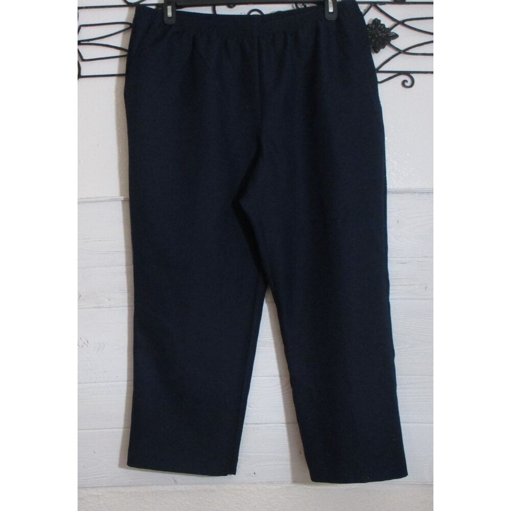Alfred Dunner Pants Women's Size 20W Blue Pull On Tapered Leg